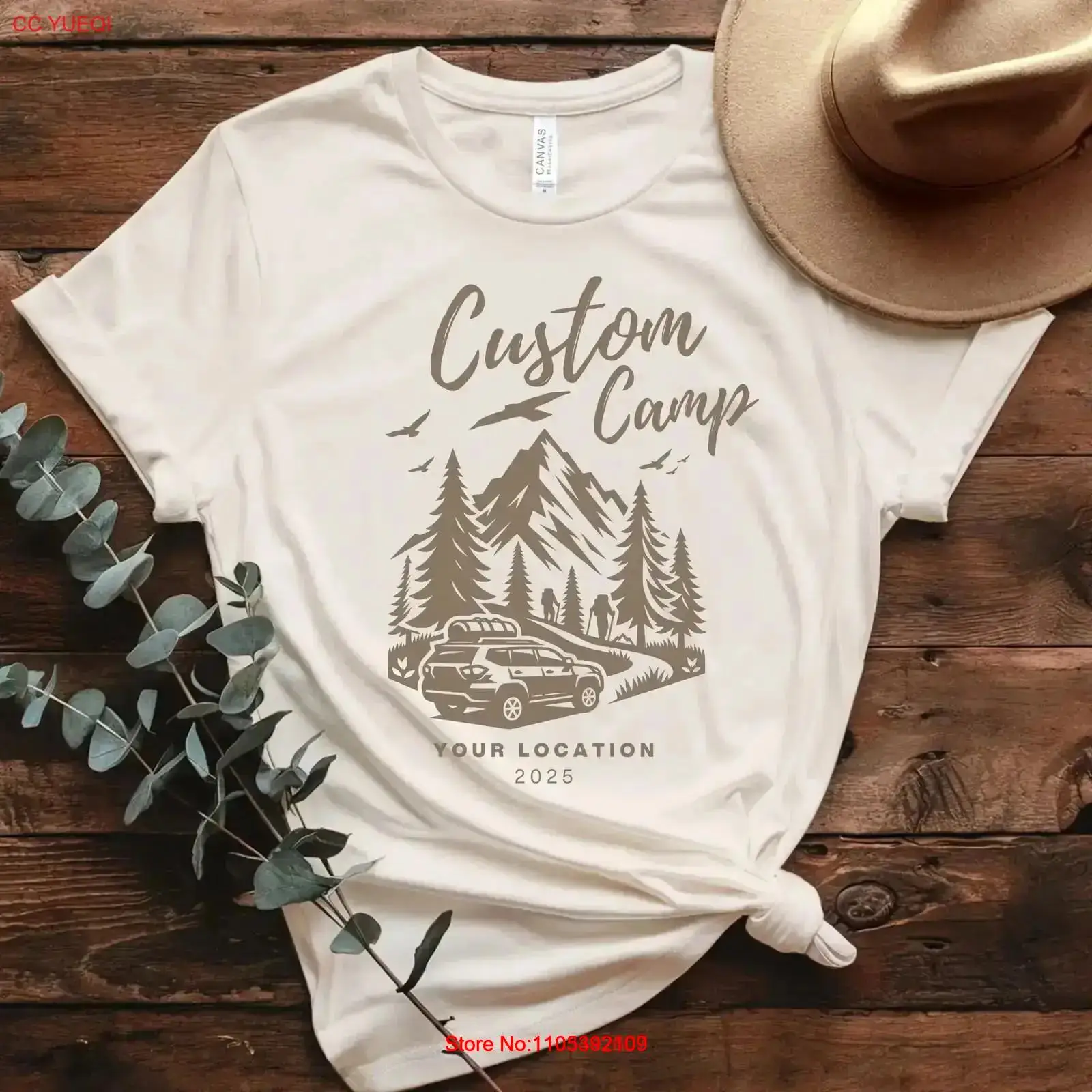 Custom Camp T Shirt with Locat - Outdoor Adventure Vacations For Families ulasan dan harga
