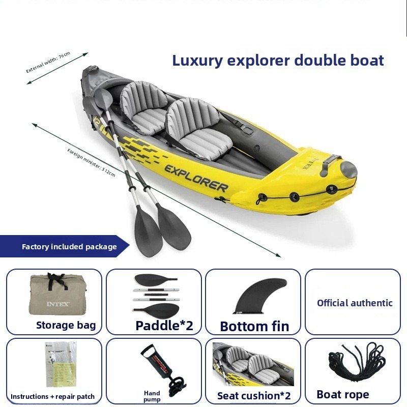 Inflatable Boat Two Person Raf - Outdoor Adventure Rafting ulasan dan harga