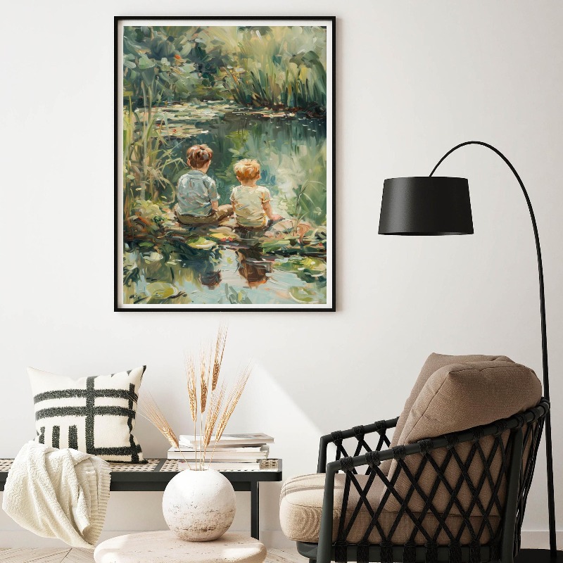 Vintage Boys Room Art Poster B - Outdoor Adventure Boys ulasan dan harga